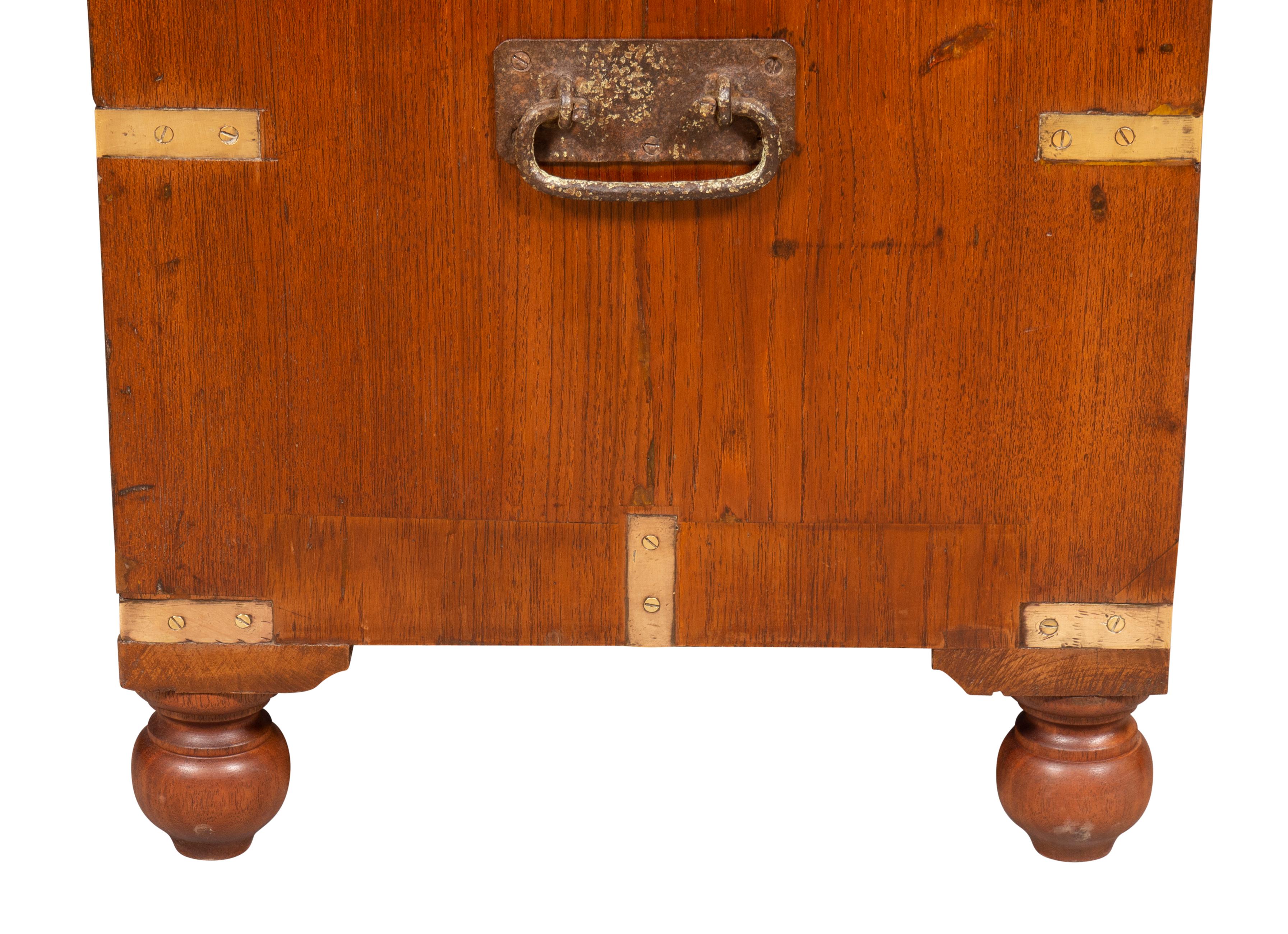 Anglo Indian Teakwood Campaign Chest 7