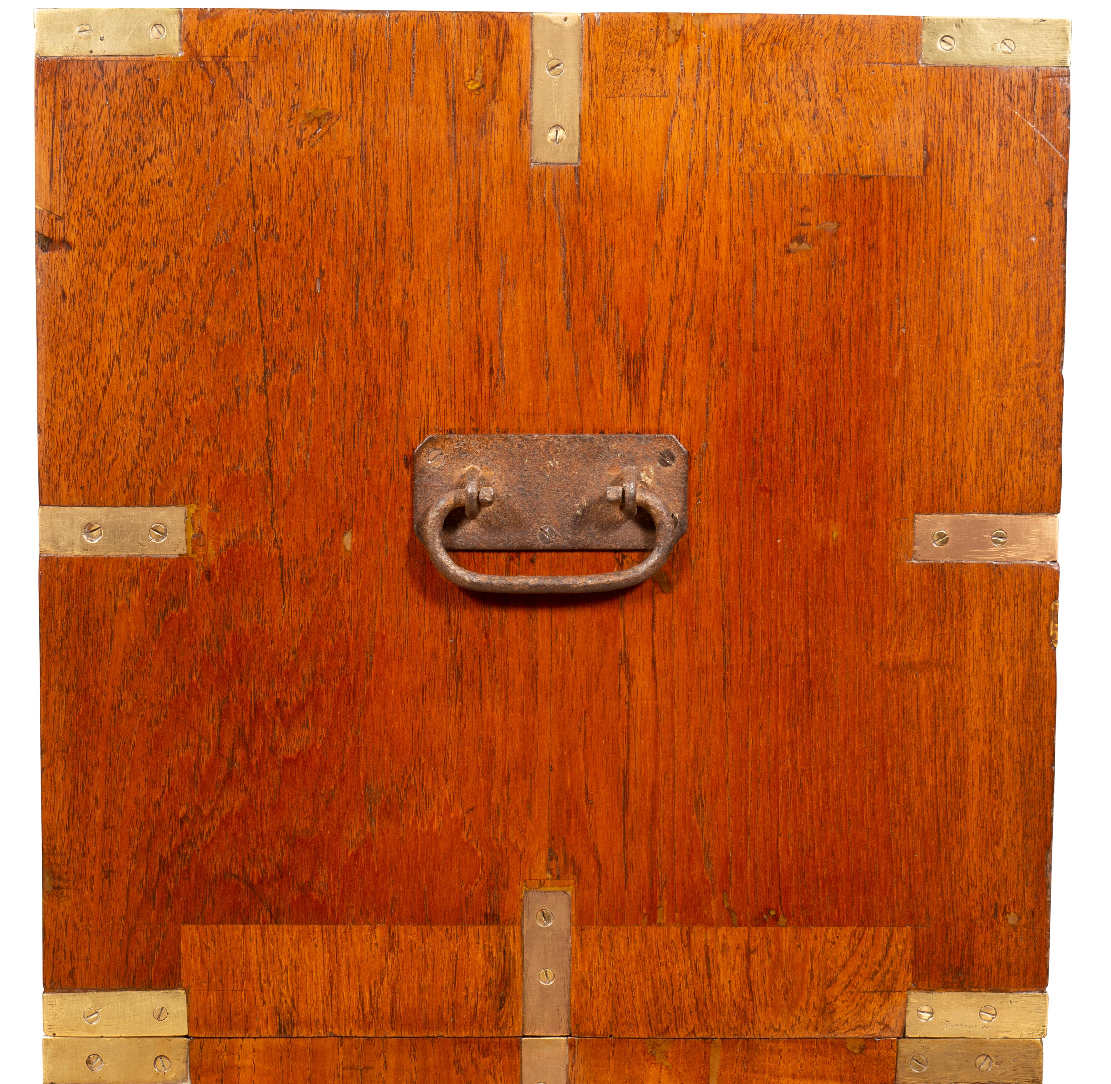 Anglo Indian Teakwood Campaign Chest 9