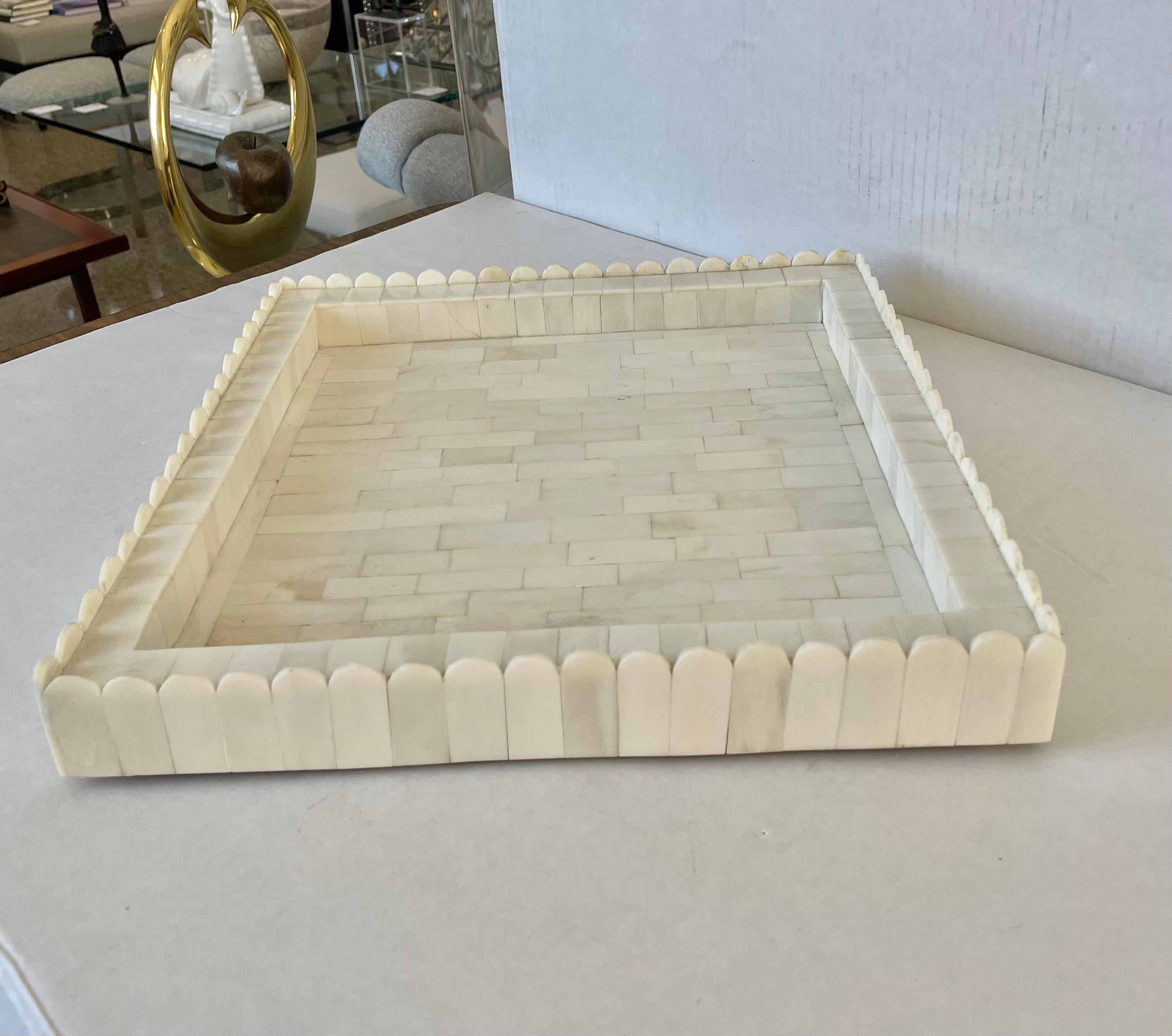 Anglo Indian Tessellated Bone Tray For Sale 2