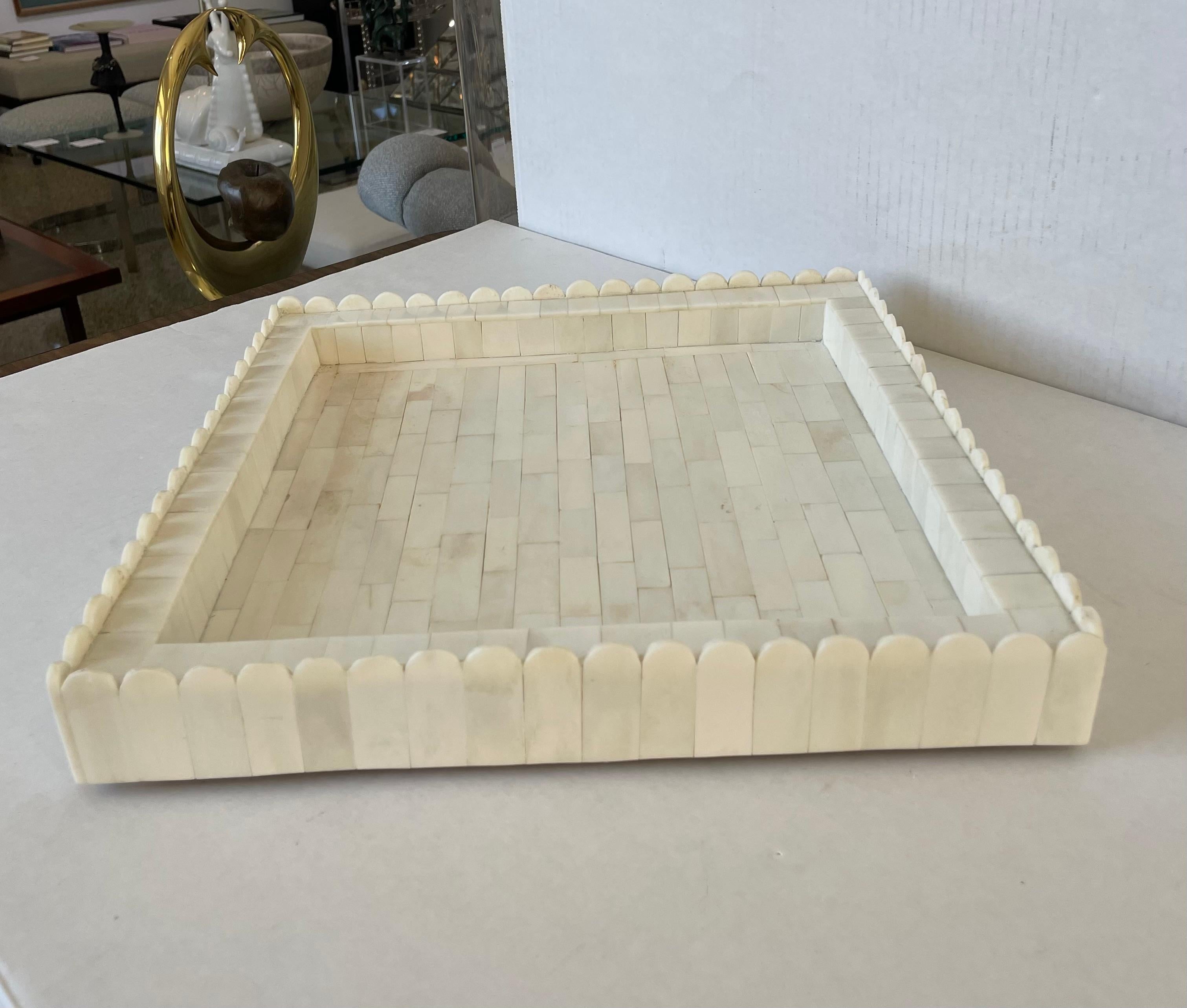 Anglo Indian Tessellated Bone Tray For Sale 3