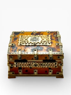 Anglo Indian Tortoiseshell And Ivory Trinket Box