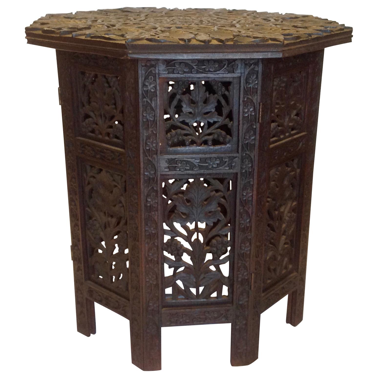 Anglo-Indian Travel Table / Tabouret