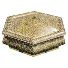 Anglo Indian Vintage Micro Mosaic Inlaid Sadeli Box