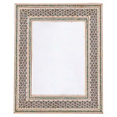 Anglo-Indian Wall Mirror, Hand-Crafted Mosaic Inlay, Circa 1900, India
