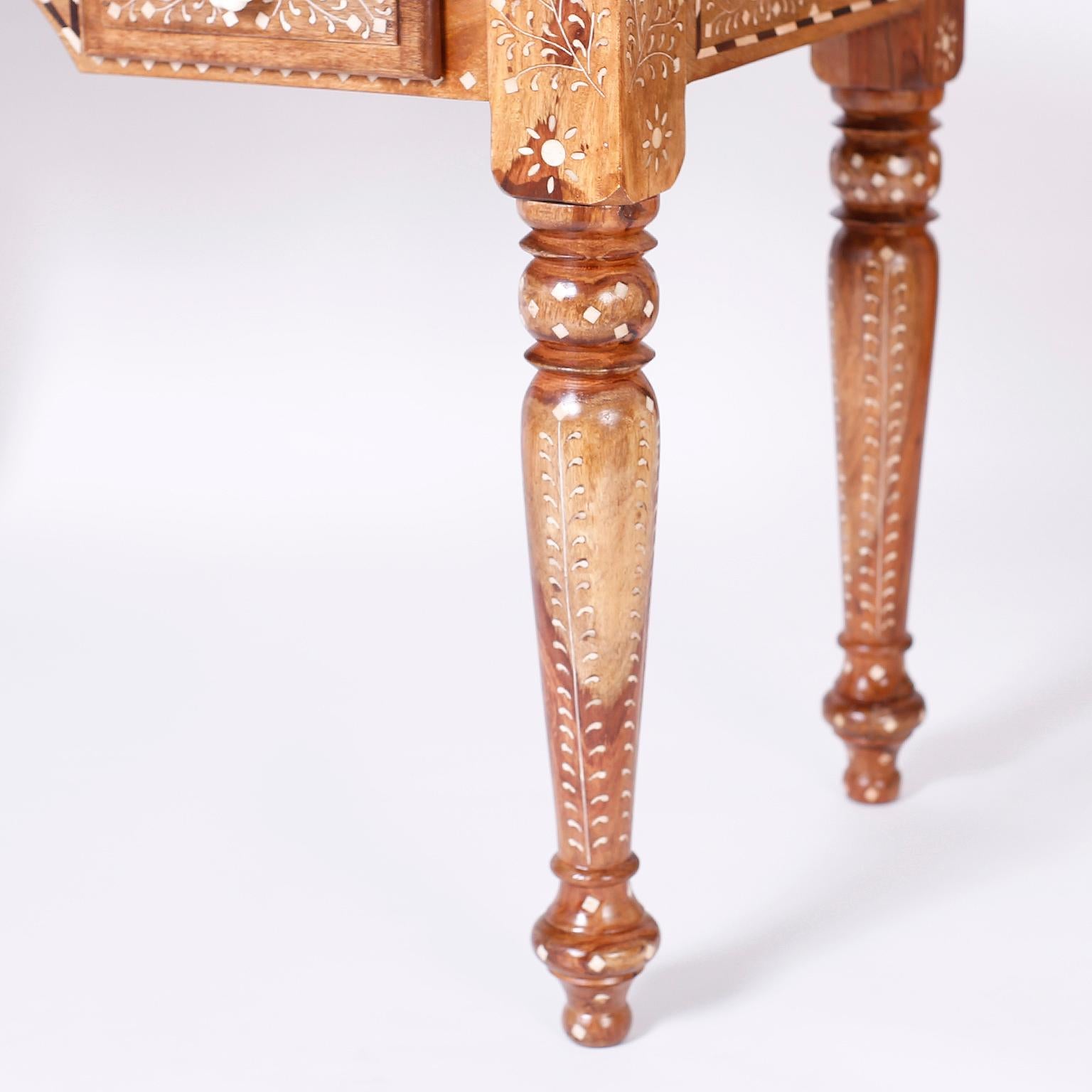 Anglo Indian Writing Desk with Bone Inlays 1