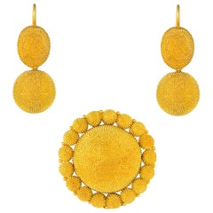 Demi-Parure de Oro Amarillo Anglo-Indio
