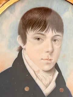 Anglo-Irish 19th Century Portrait Miniature of a Young Gentleman