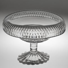Anglo-Irish Glass Bowl with Fold Over Rim c1800