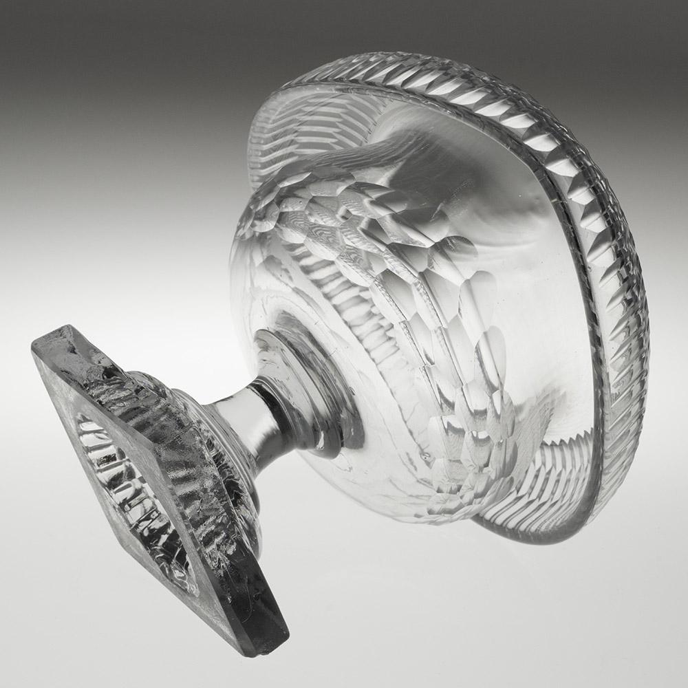 Blown Glass Anglo-Irish Glass Bowl with Lemon Squeezer Foot c1800 For Sale