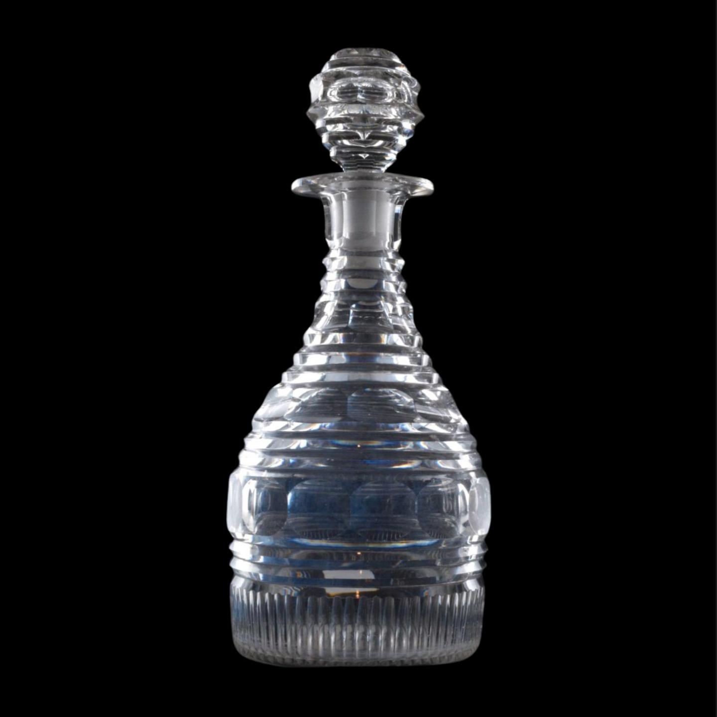 British Anglo-Irish Prussian-shaped Decanter, C1820 For Sale
