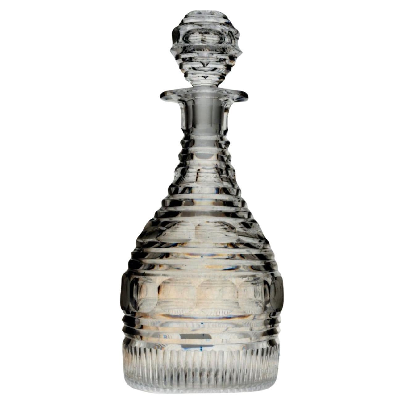 Anglo-Irish Prussian-shaped Decanter, C1820 For Sale