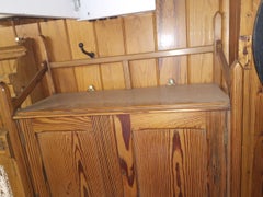 Anglo-Japanese Pitch Pine Hanging Bookcase by Howard and Sons