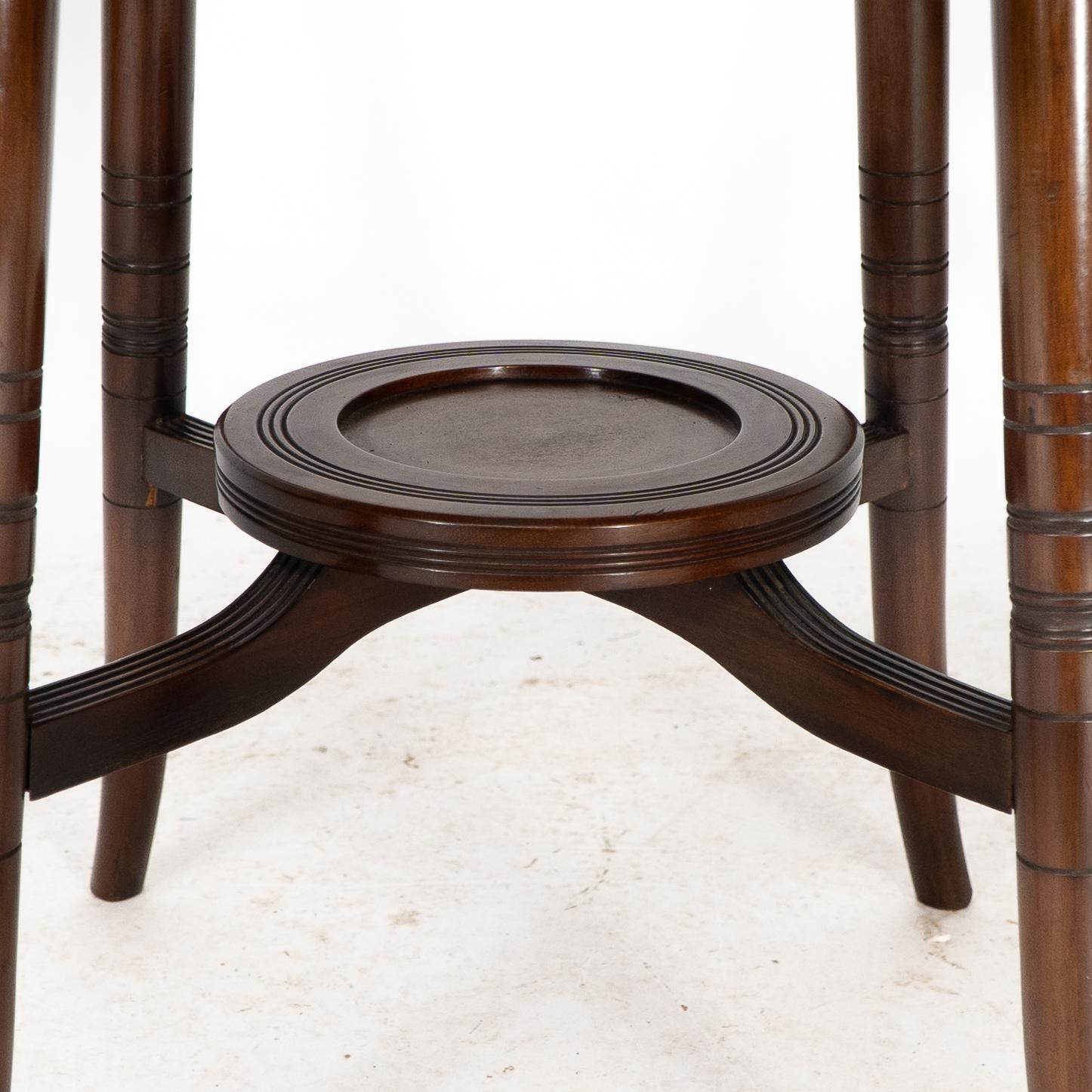 Table d'appoint anglo-japonaise en noyer à plateau tournant en vente 9