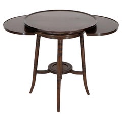 Anglo-Japanese Walnut Side Table with Revolving Top