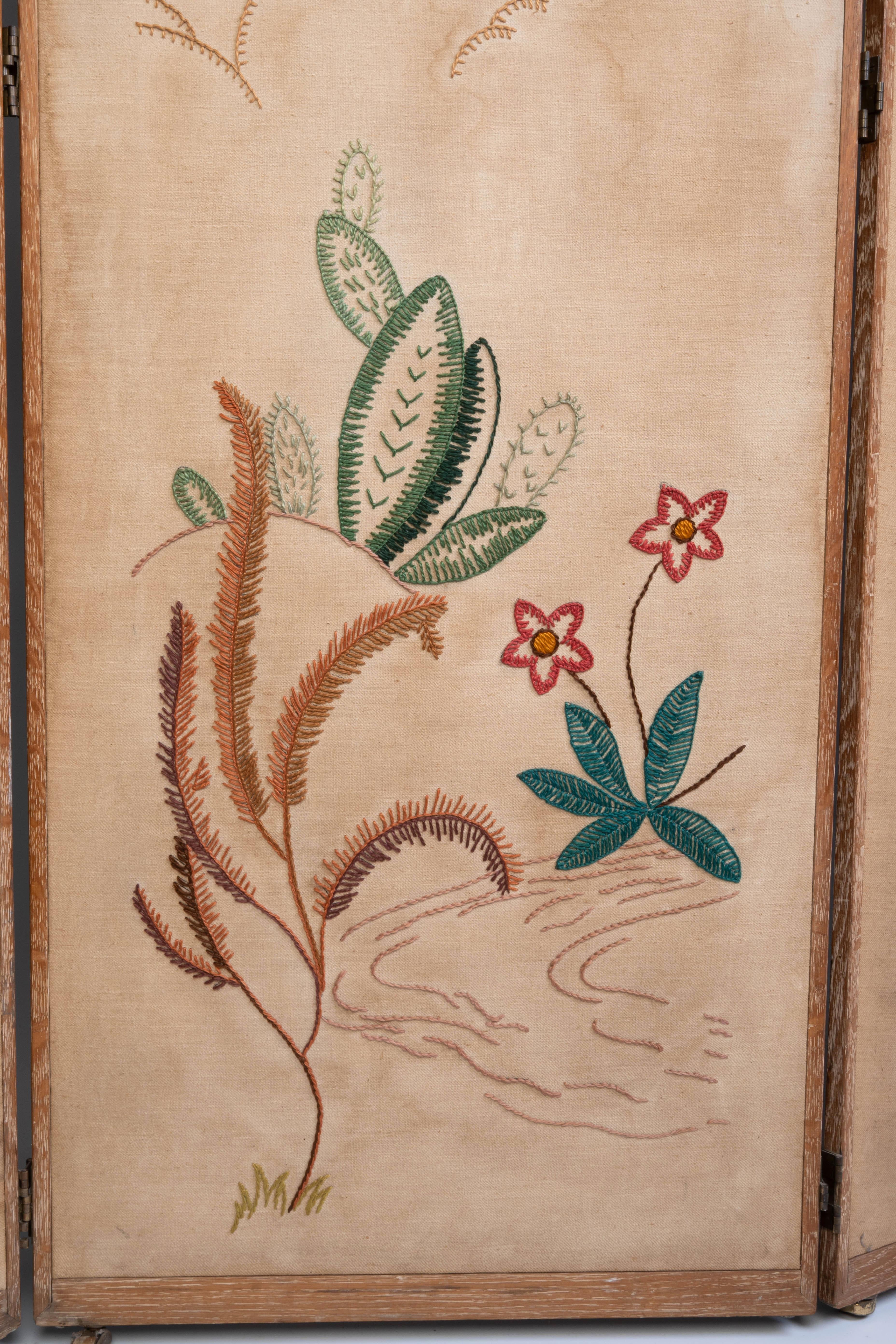 Anglo-Persische Nadelspitze Vier-Panel-Raumteiler, ca. 1930 im Angebot 2