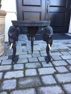 Anglo-Raj Elephant Leg Drinks Table, circa 1880