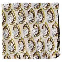 Tovaglioli per la cena in tessuto indiano con stampa a blocchi, set di 12 Anglo Raj, verde