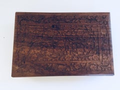 Anglo Raj Hand-Carved Wooden Decorative Jewelry Box