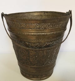Anglo-Raj Mughal Bronzed Copper Vessel Bucket