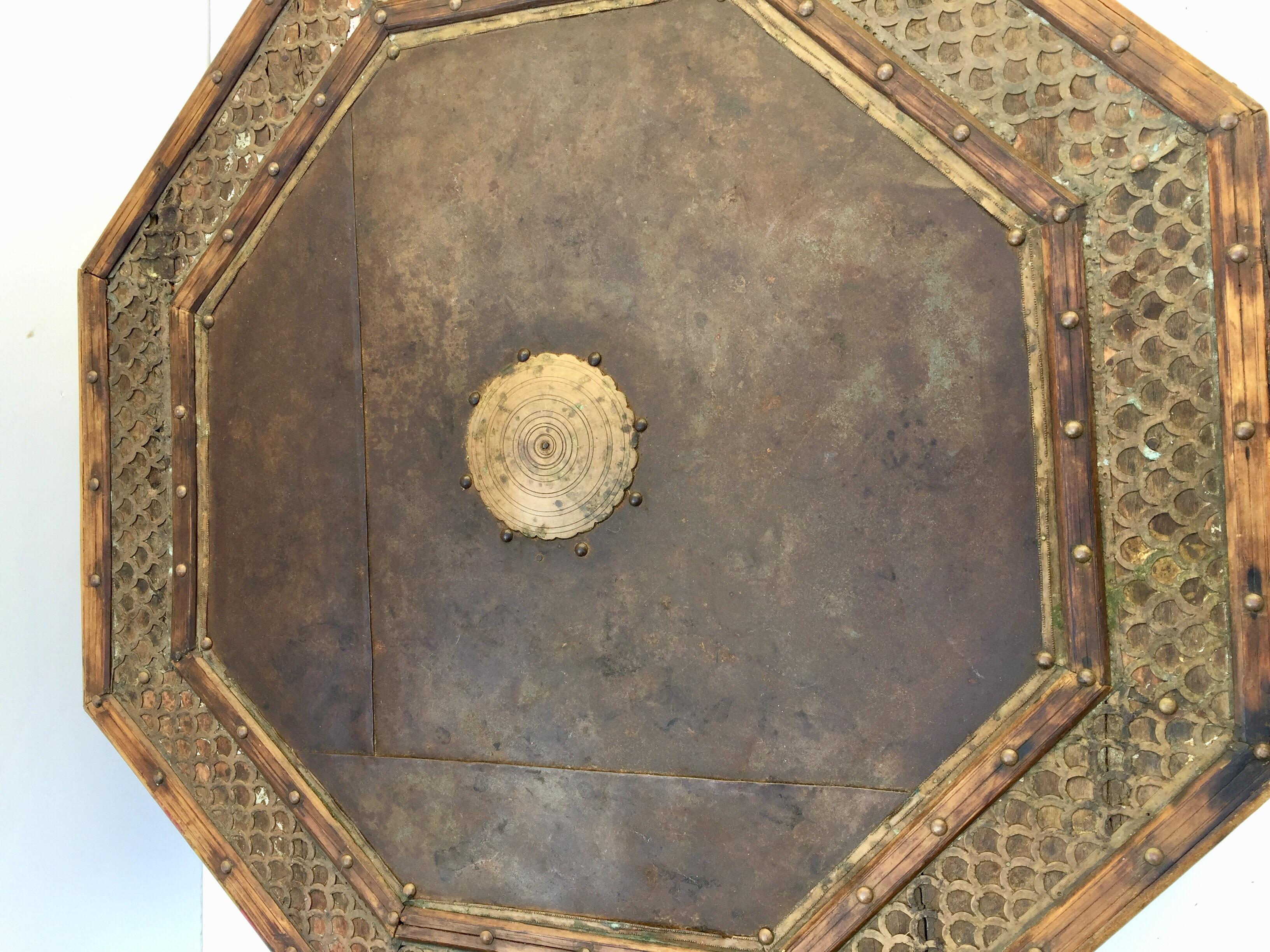 Anglo Raj Octagonal Low Coffee Table with Moorish Design 11