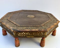 Table basse octogonale Anglo Raj au design mauresque