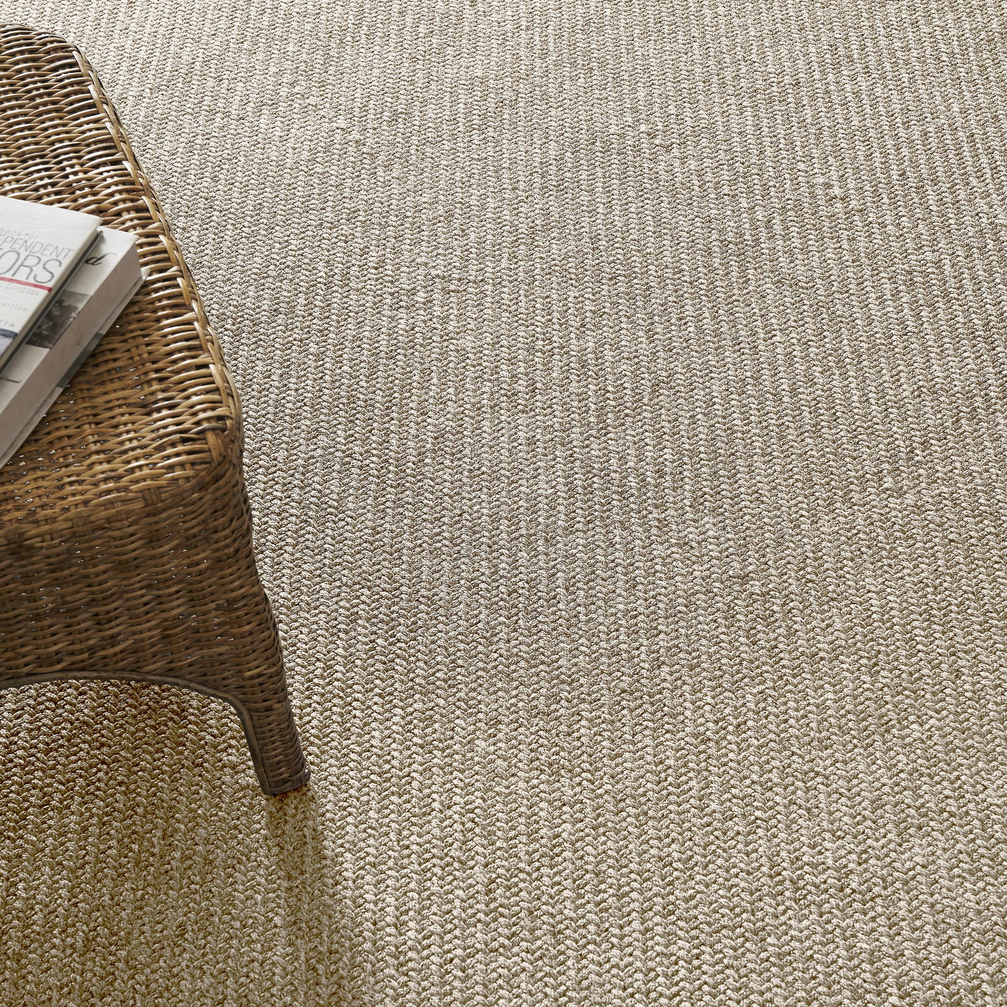 Angola 8x10ft Elfenbein Sisalene 100% PP geflochtene Köper Design Luxus handgewebten Teppich (Indisch) im Angebot