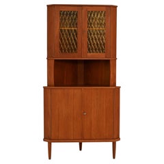 Meuble d'angle scandinave en teck du milieu du siècle, années 1950