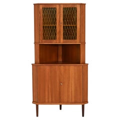 Meuble d'angle scandinave en teck du milieu du siècle, années 1950