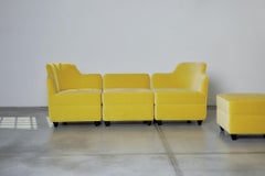 Angolo Modular Pouf w/Backrest in Velvet, by Corrado Corradi Dell'Acqua for TATO