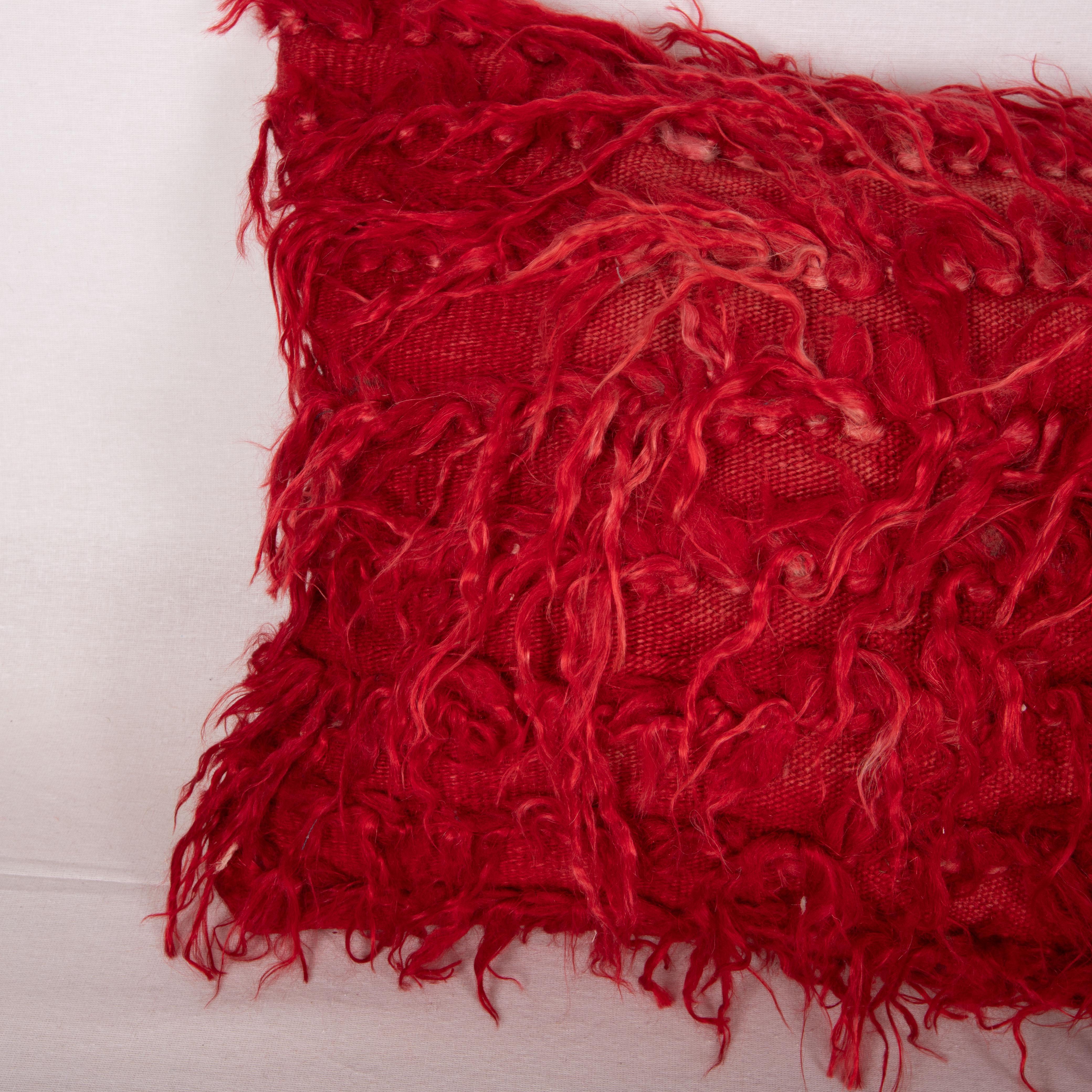 Turkish Angora Filikli Rug Pillow Cover, Mid 20th C. For Sale