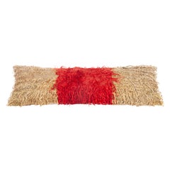Angora Lumbar Pillow Case Fashioned from a Mid-20th Century Filikli Rug