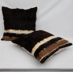 Angora/ Mohair Siirt Blanket Pillow Covers, 1960s/70s