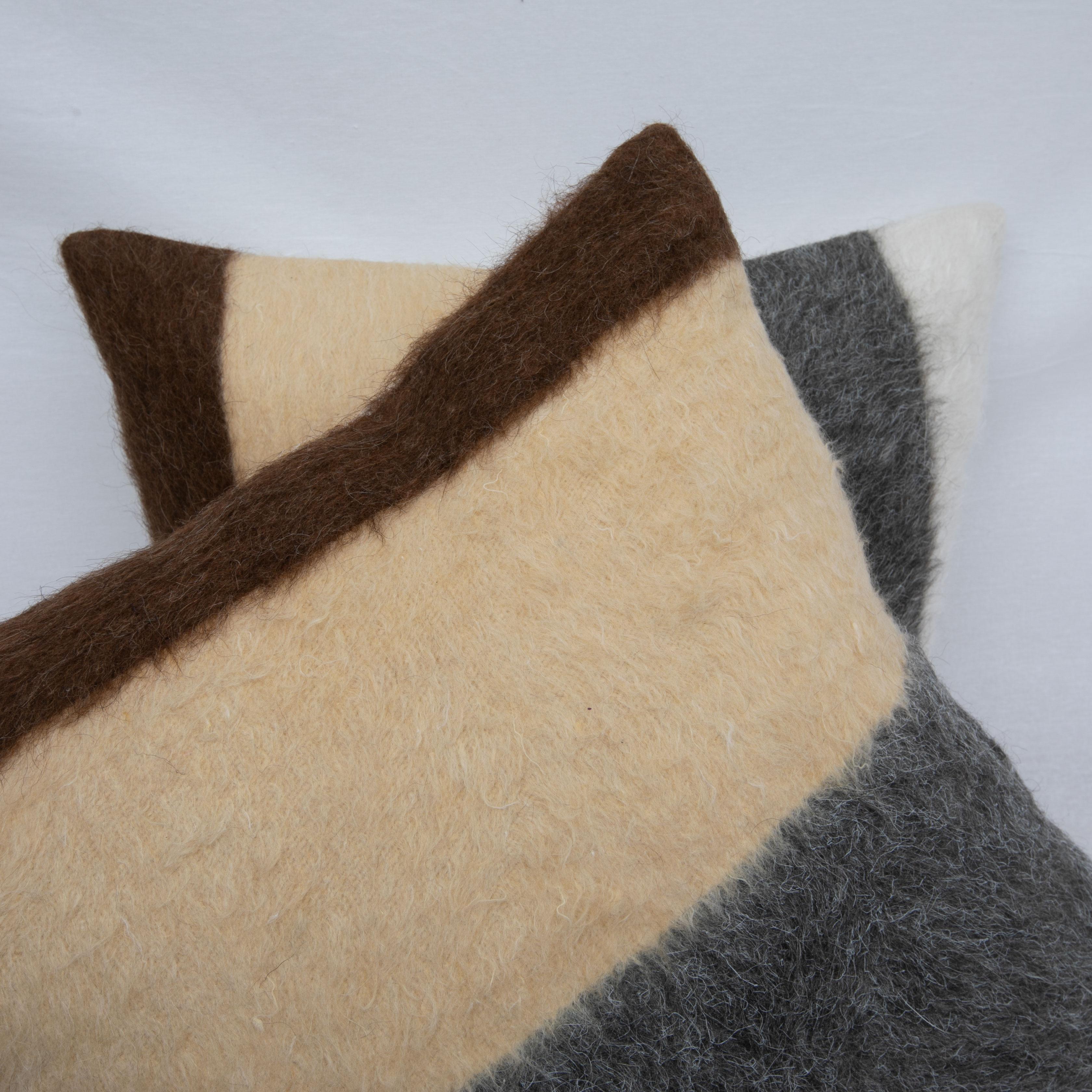 Angora/ Mohair Siirt Blanket Pillow Covers, 1960s/70s In Good Condition In Istanbul, TR