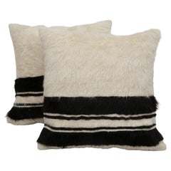 Angora/ Mohair Siirt Blanket Pillow Covers, 1960s/70s
