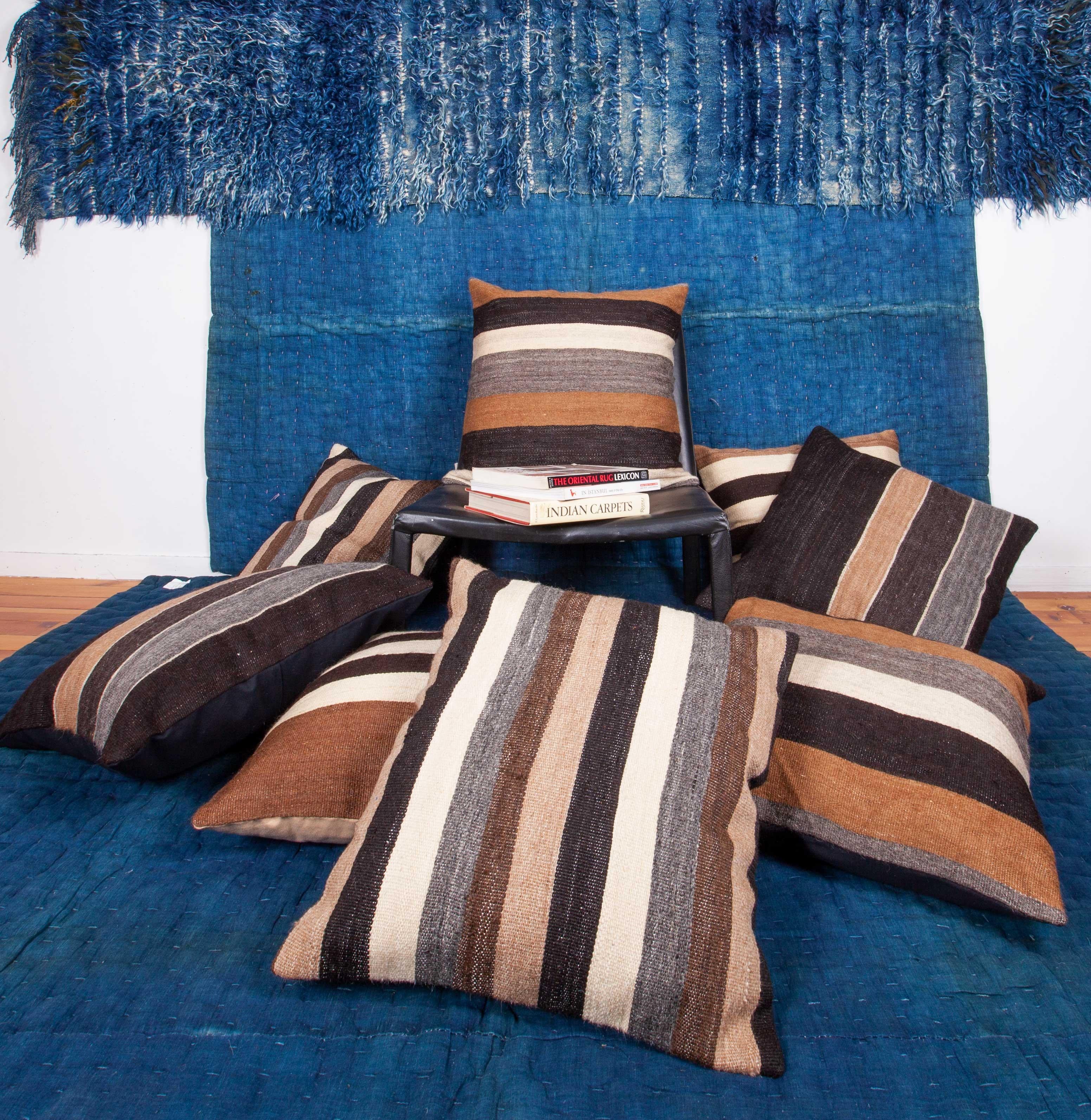 Kilim Angora Pillow Cases Mase from Siirt Blankets from Anatolia, Turkey