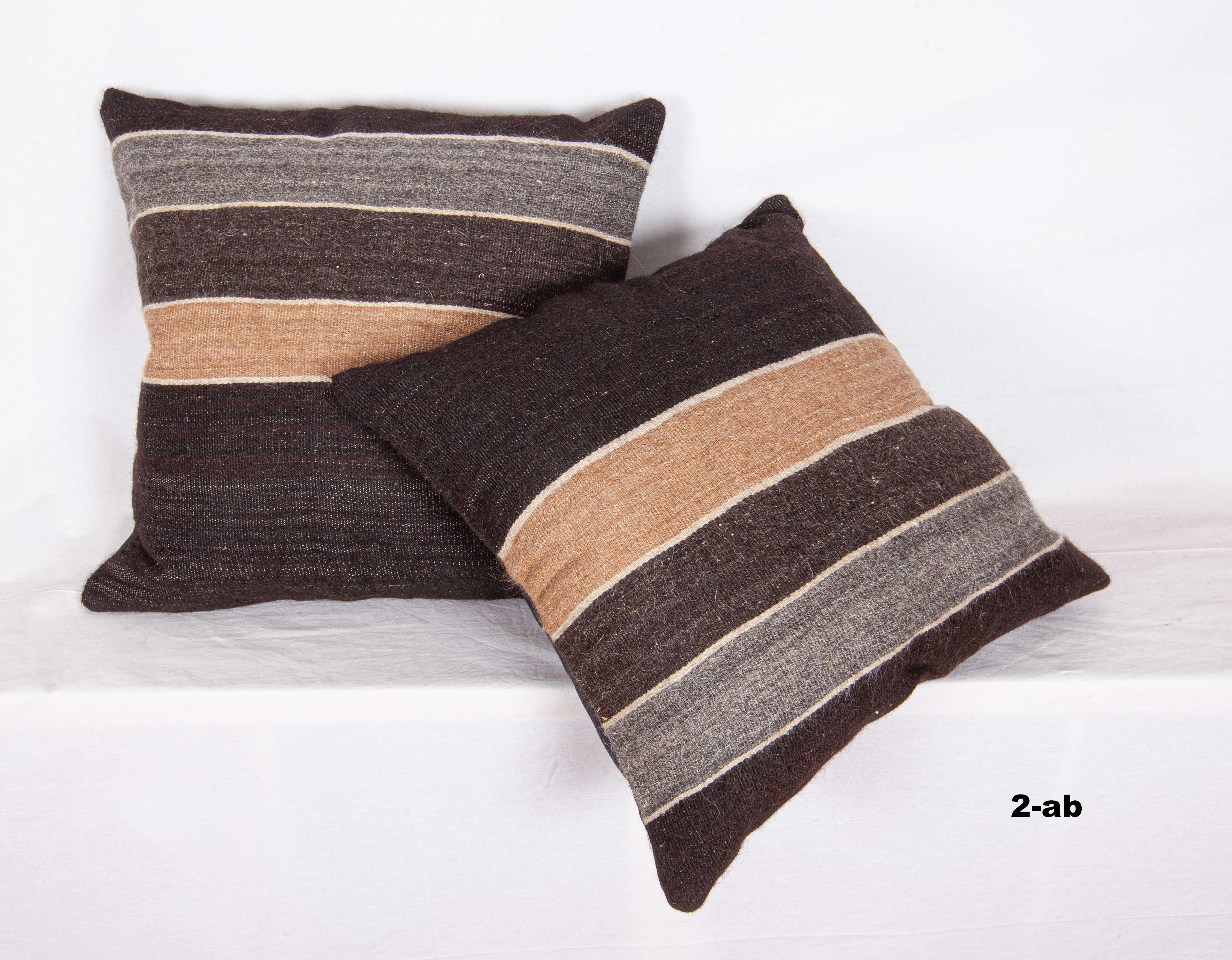Hand-Woven Angora Pillow Cases Mase from Siirt Blankets from Anatolia, Turkey
