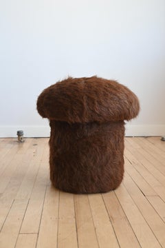 Sgabello a fungo in lana d'angora
