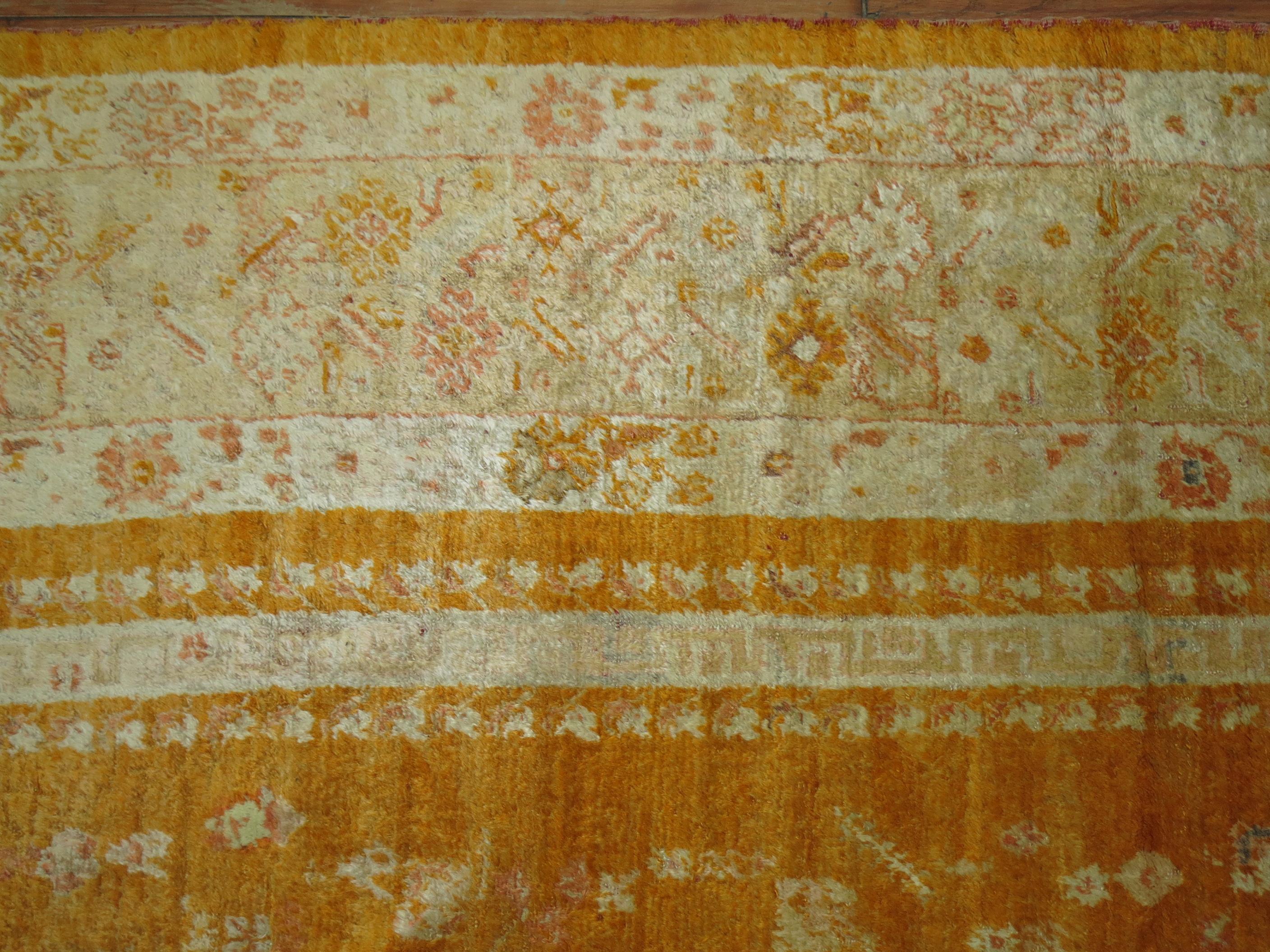 Angora Wool Oushak Rug For Sale 3