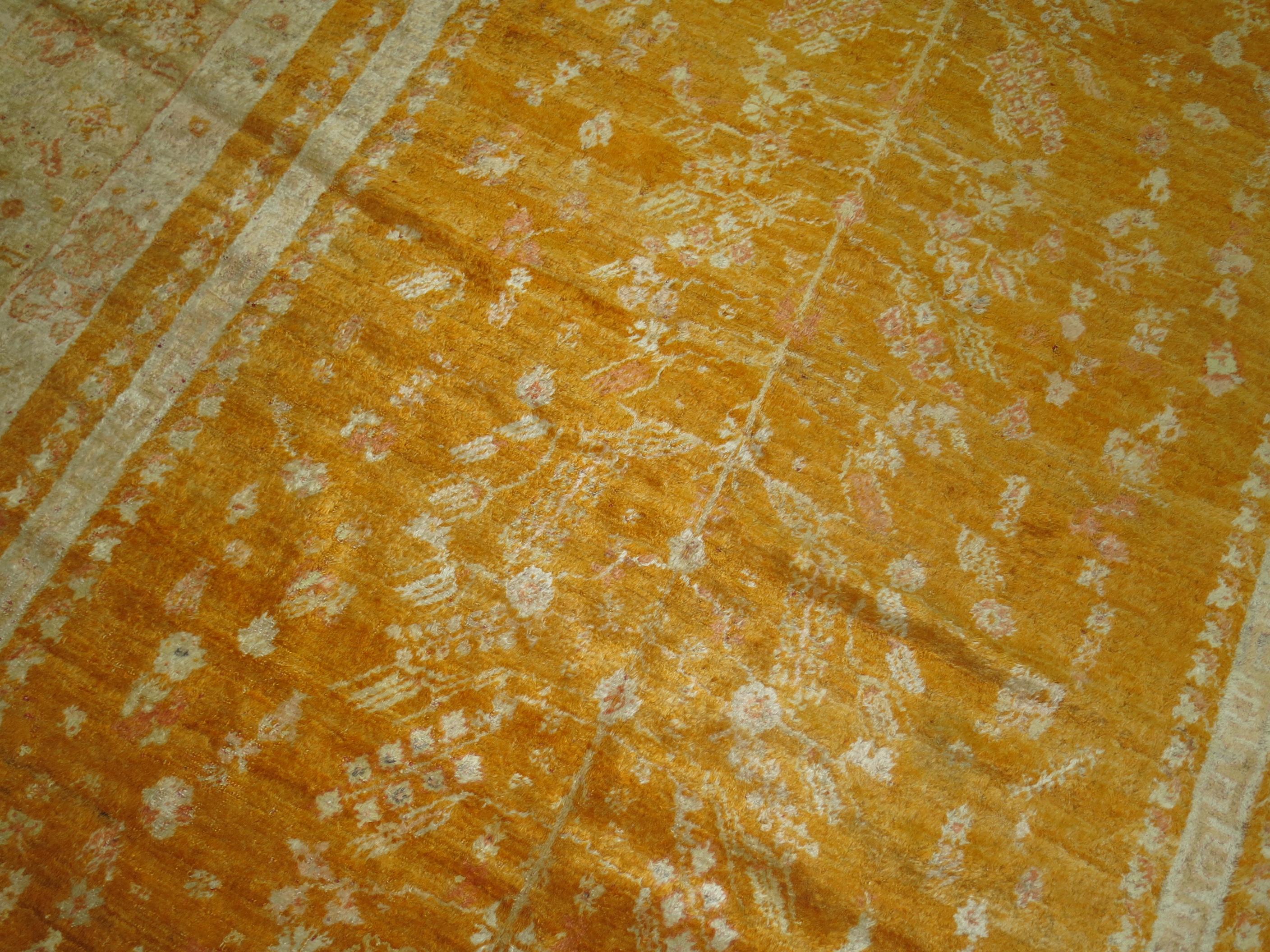 Angora Wool Oushak Rug For Sale 7