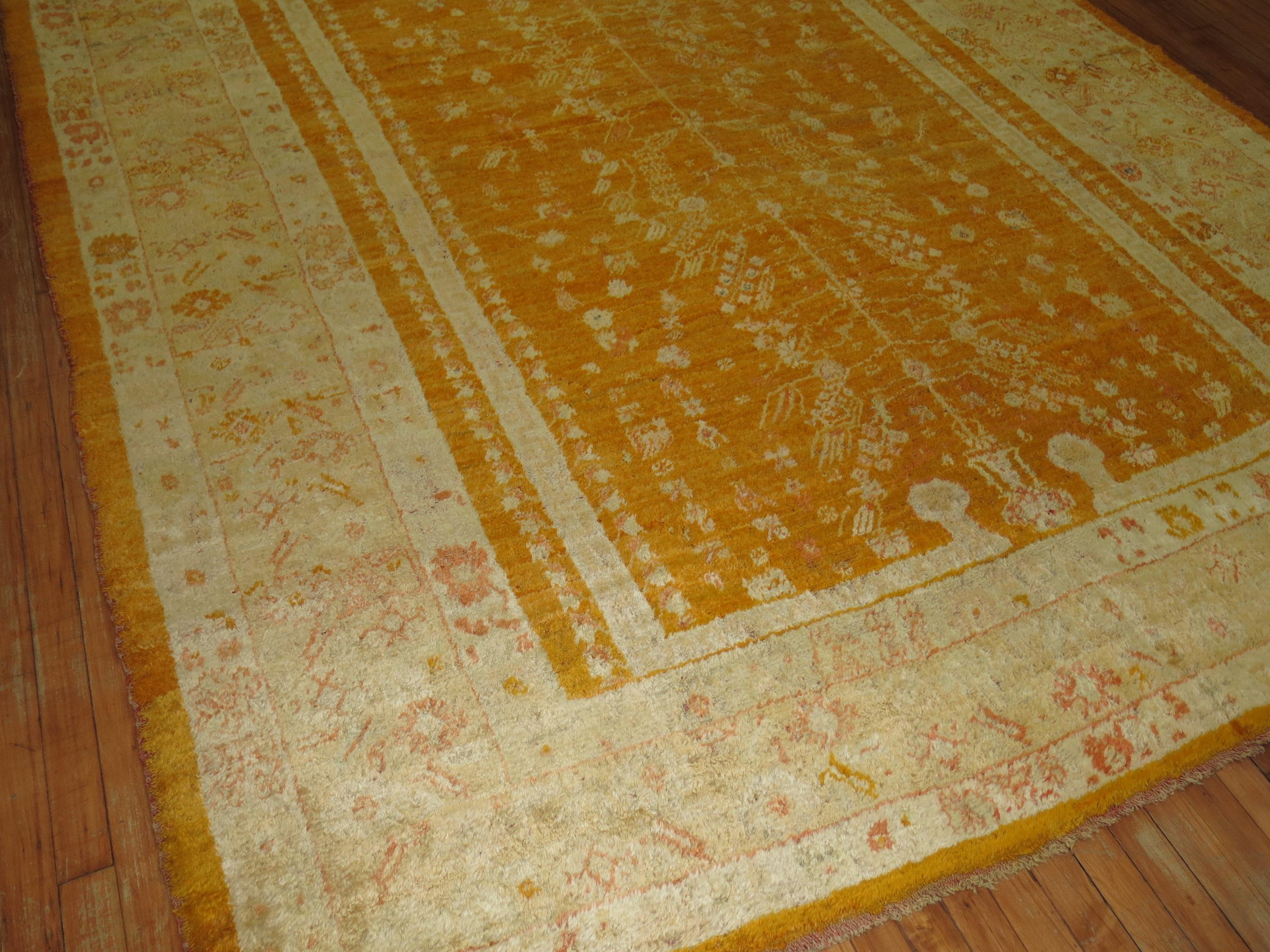 Angora Wool Oushak Rug For Sale 9