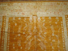 Tapis d'Oushak en laine angora