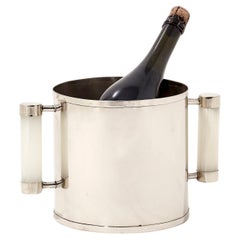 ANGOSTURA Champagne Bucket, Alpaca Silver & Cream Natural Onyx Stone