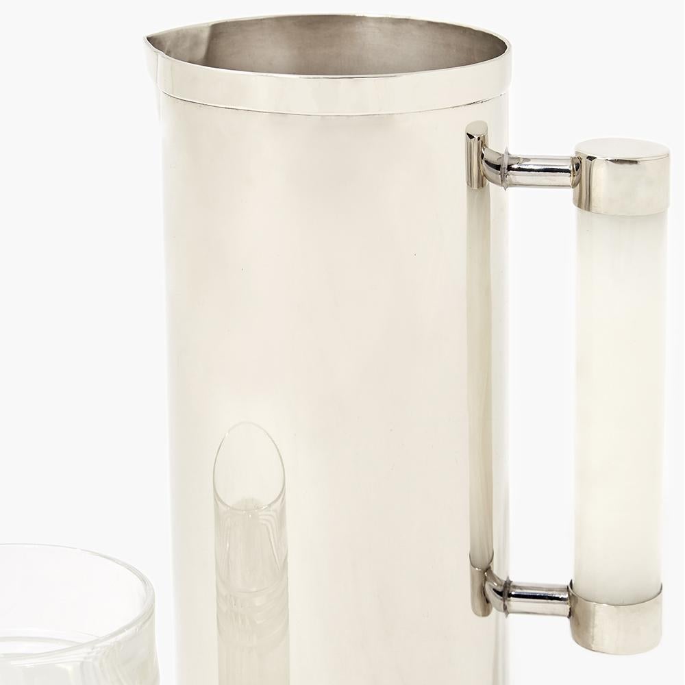 ANGOSTURA Jarra Mediana, Plata de Alpaca y Piedra de Ónice Natural Moderno orgánico en venta
