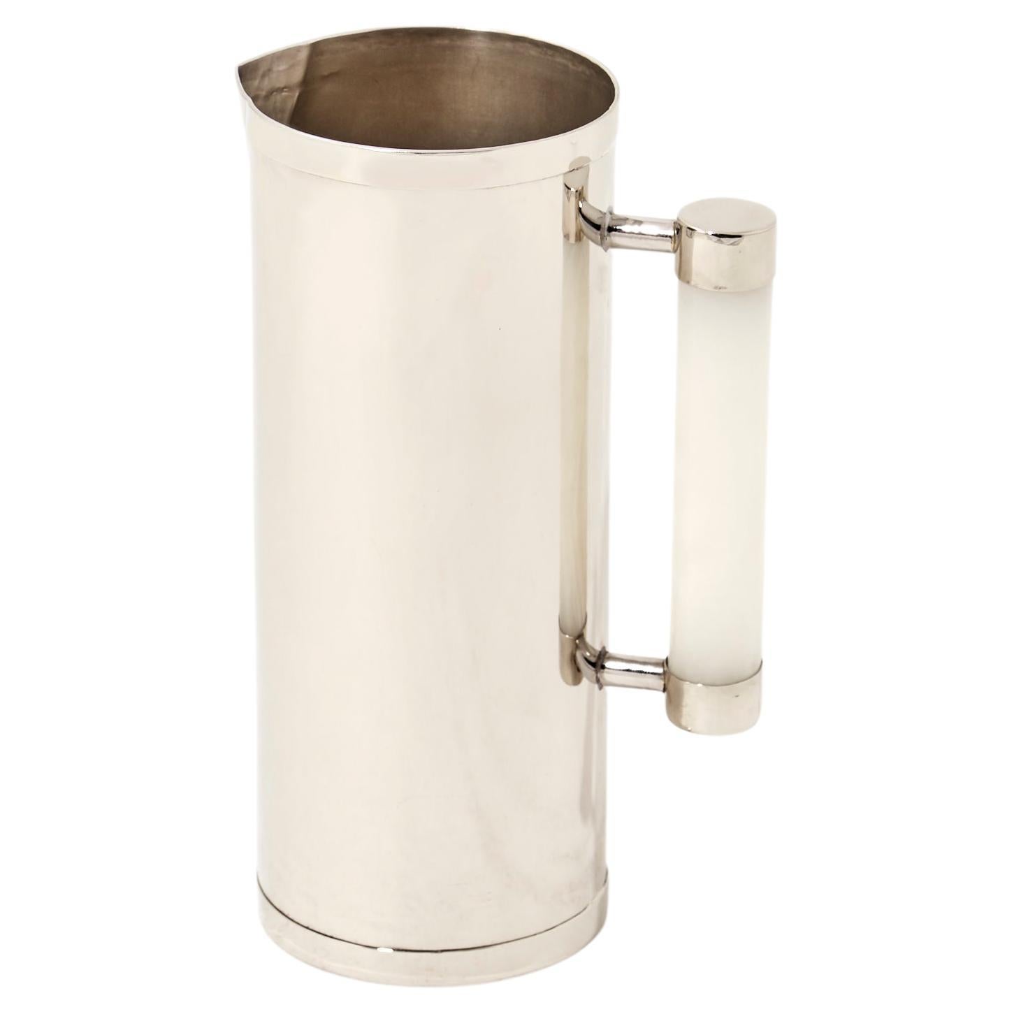 Pichet moyen ANGOSTURA argent alpaga et pierre d'onyx naturel