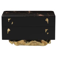 Angra Big Nightstand - Hand-Crafted Lacquer Wood & Brass - Boca do Lobo