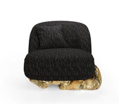 Angra II Armchair - Hand-Polished Hammered Brass & Upholstery - Boca do Lobo