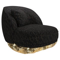 Angra II Armchair - Hand-Polished Hammered Brass & Upholstery - Boca do Lobo