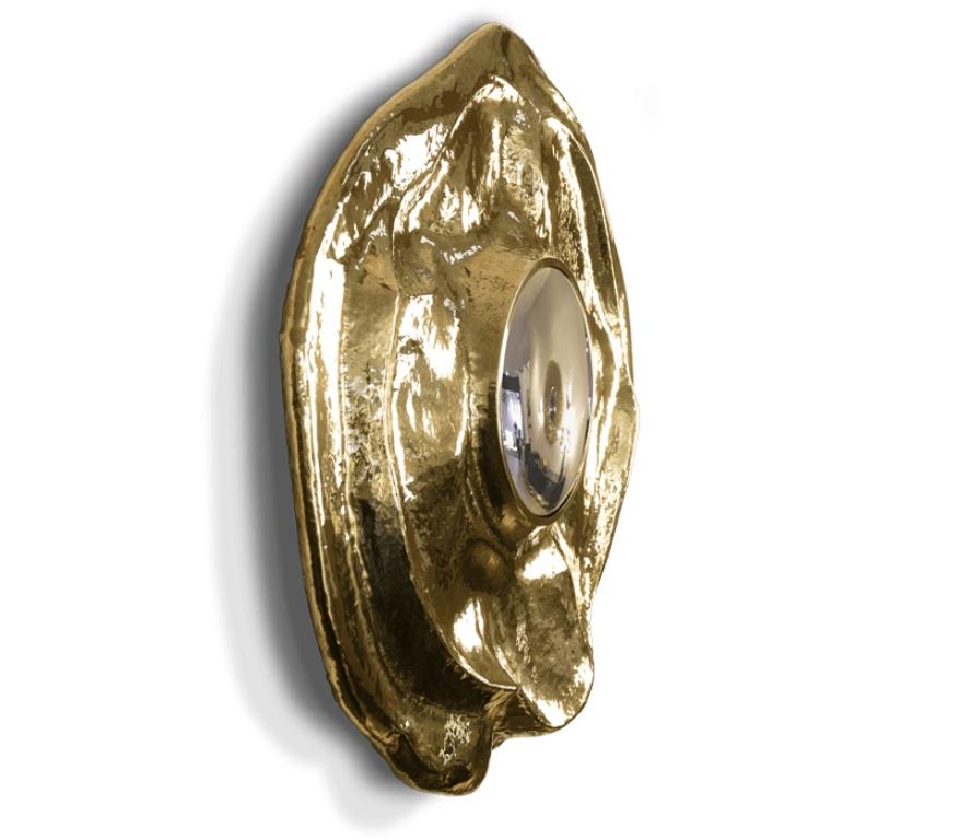 Angra Mirror in Casted Brass and Niquel Plated Stainless Steel by Boca do Lobo In New Condition For Sale In New York, NY