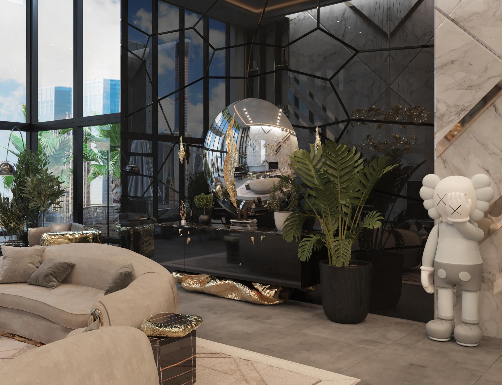 Buffet Angra - Bois laqué et laiton fabriqués à la main - Boca Do Lobo en vente 3
