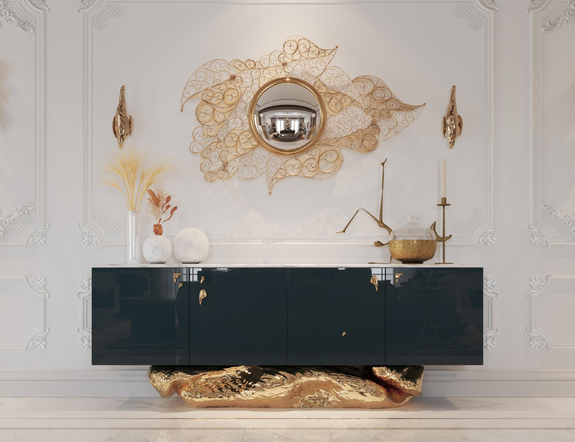 Buffet Angra - Bois laqué et laiton fabriqués à la main - Boca Do Lobo en vente 5